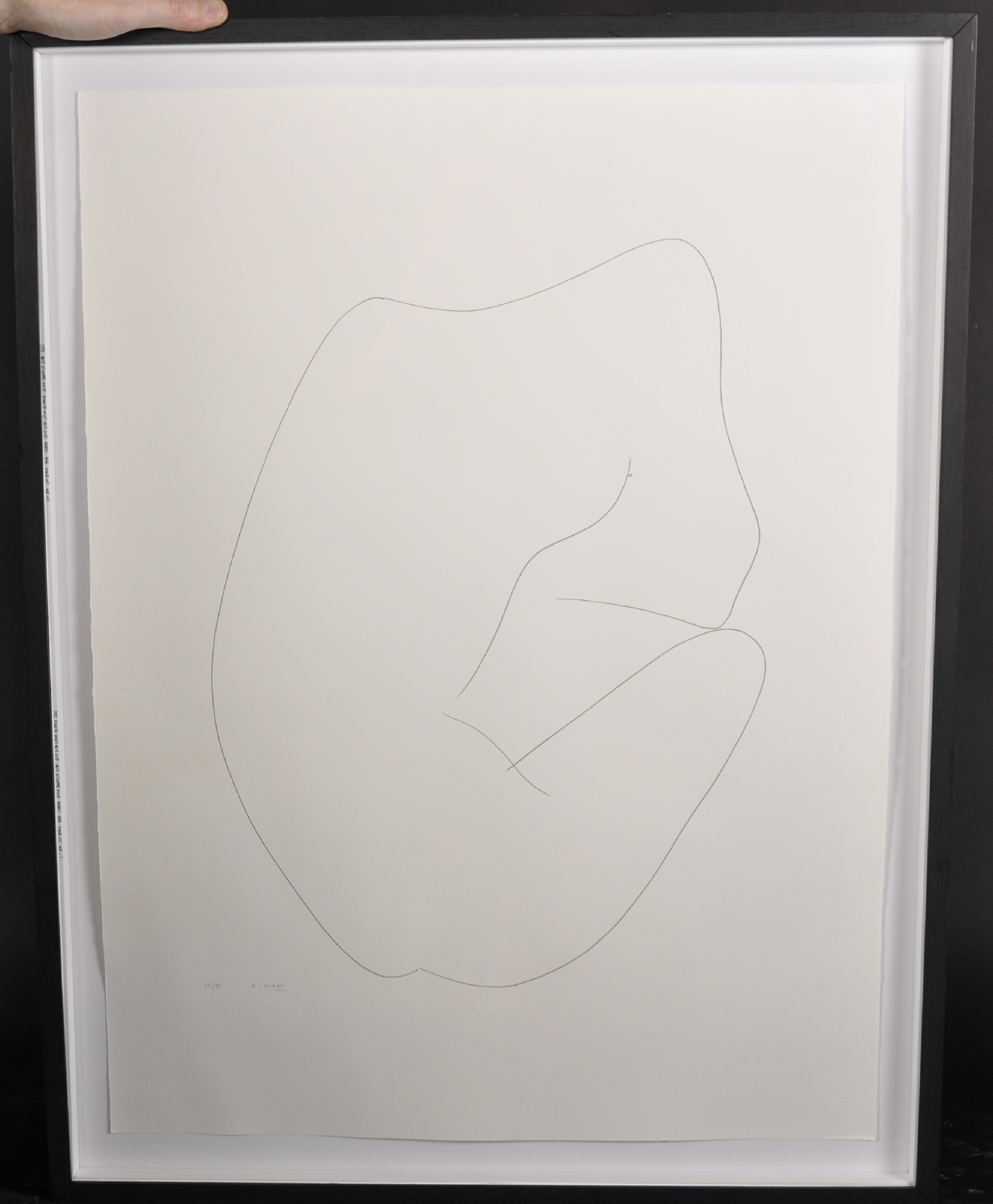 Alberto Viani (1906-1989) Italian. 'Female Outline Sculpture', the Female Form, Lithograph, Signed - Image 6 of 16