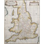 19th Century English School. "Brittania, Saxonica", Coloured Map, 14.75" x 12".