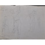 20th Century English School. A Study of a Golfer, Pencil, Inscribed 'Golfers May 1916', Unframed, 7"