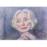 Zsuzsi Roboz (1929-2012) Hungarian/ British. "Fay Weldon", Pastel, Signed, and Inscribed on a