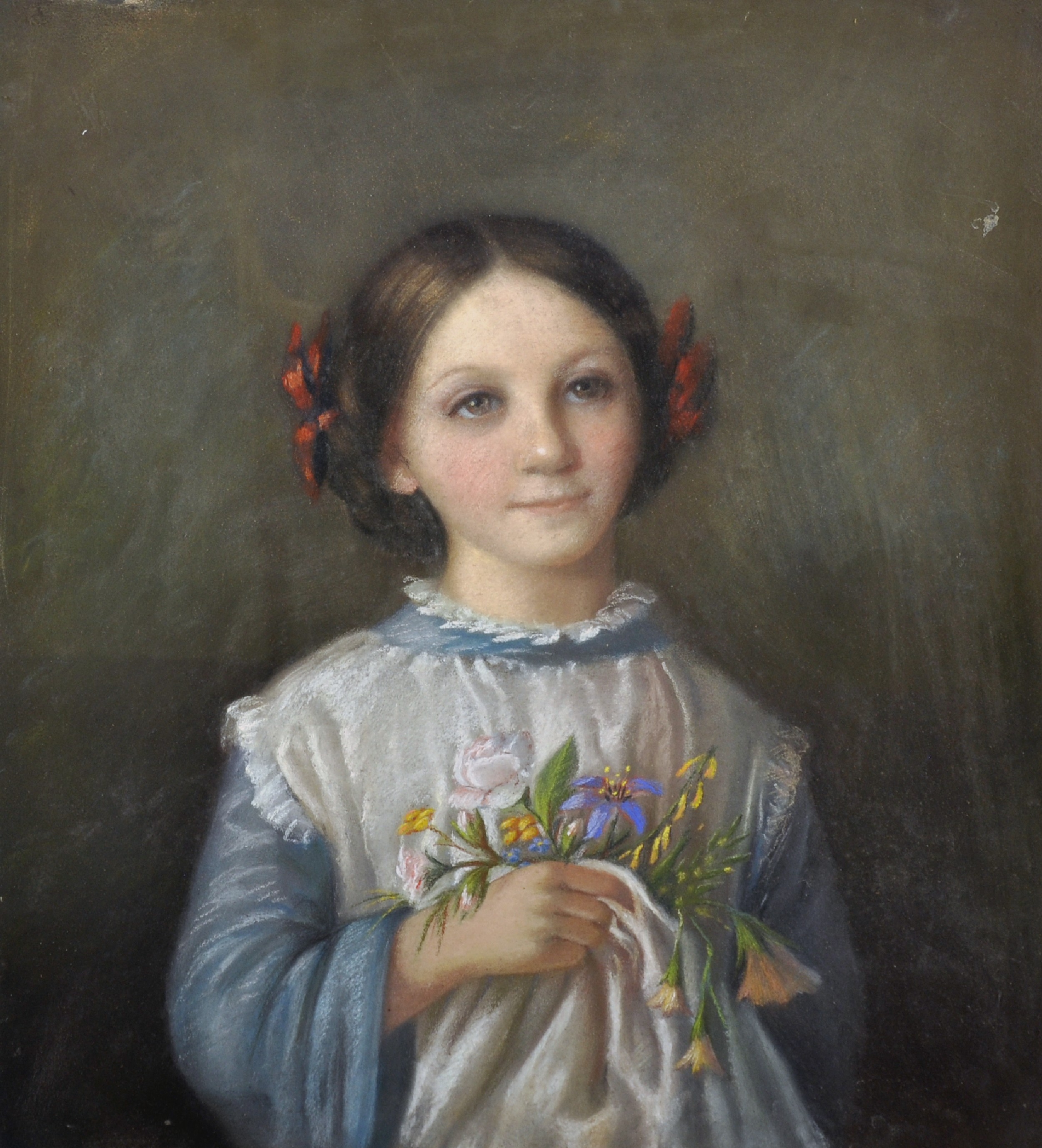19th Century English School. Portrait of Ellis Mary Cesarine Boulan, nee Benedict (1845-1877),