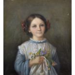 19th Century English School. Portrait of Ellis Mary Cesarine Boulan, nee Benedict (1845-1877),