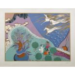 20th Century Spanish School. "Hesperides", Lithograph, Indistinctly Signed, Inscribed and Numbered