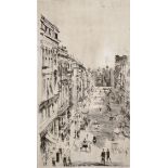 James Abbot McNeill Whistler (1834-1903) American. "St James's Street, June 1878", Lithograph, 11" x