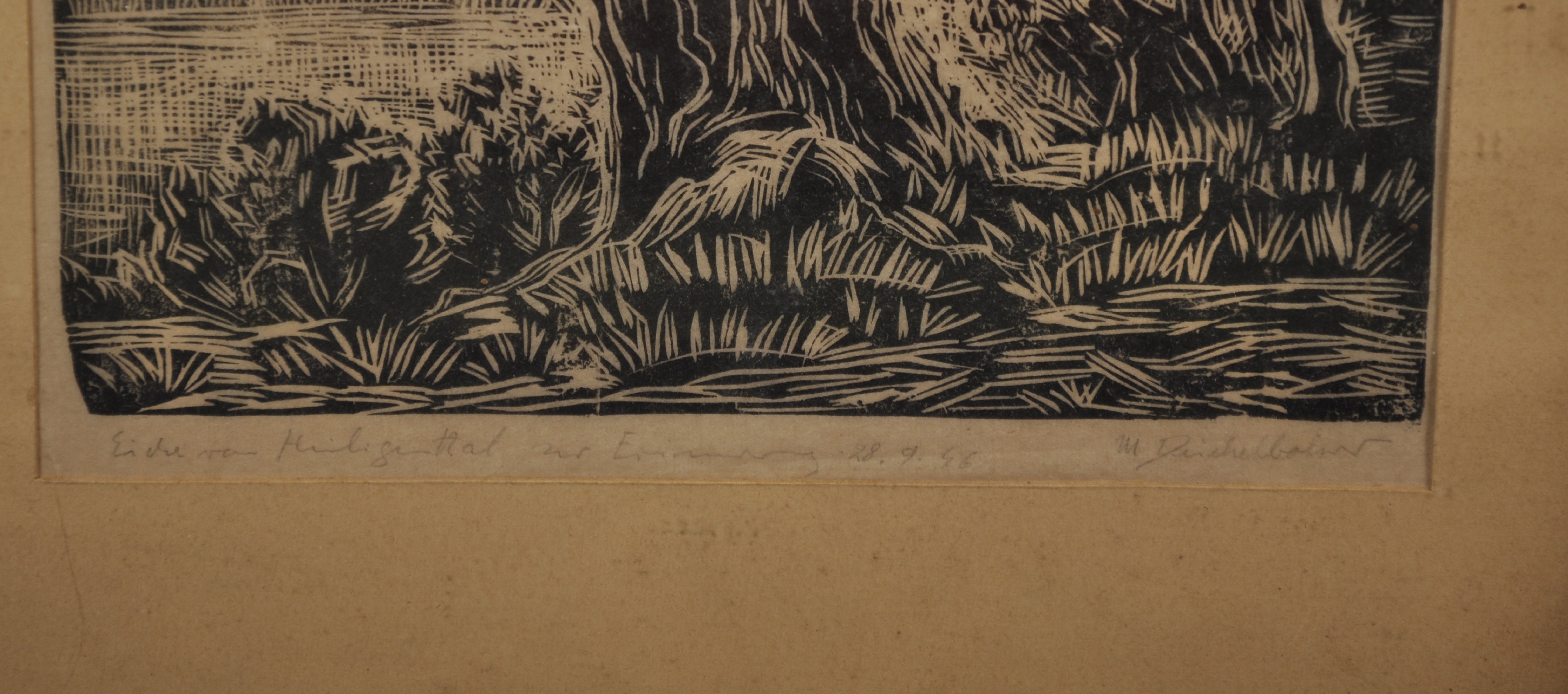 M... Deichelbol... (20th Century) German. Study of a Tree, Woodblock, Indistinctly Signed and - Image 3 of 5