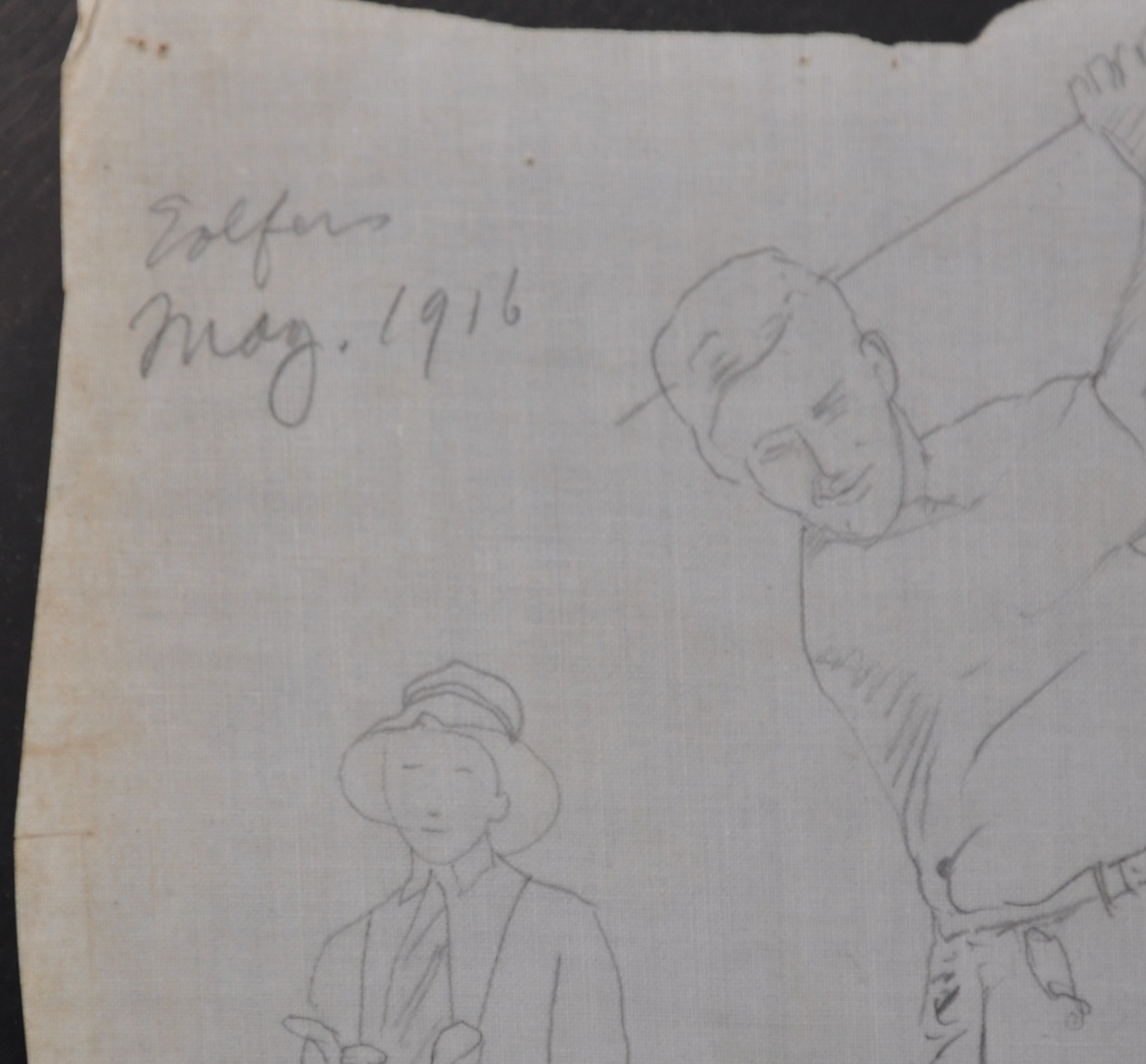 20th Century English School. A Study of a Golfer, Pencil, Inscribed 'Golfers May 1916', Unframed, 7" - Image 3 of 4