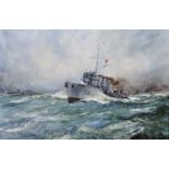 William Minshall Birchall (1884-1941) British. "The Destroyers", Watercolour, Signed, Inscribed