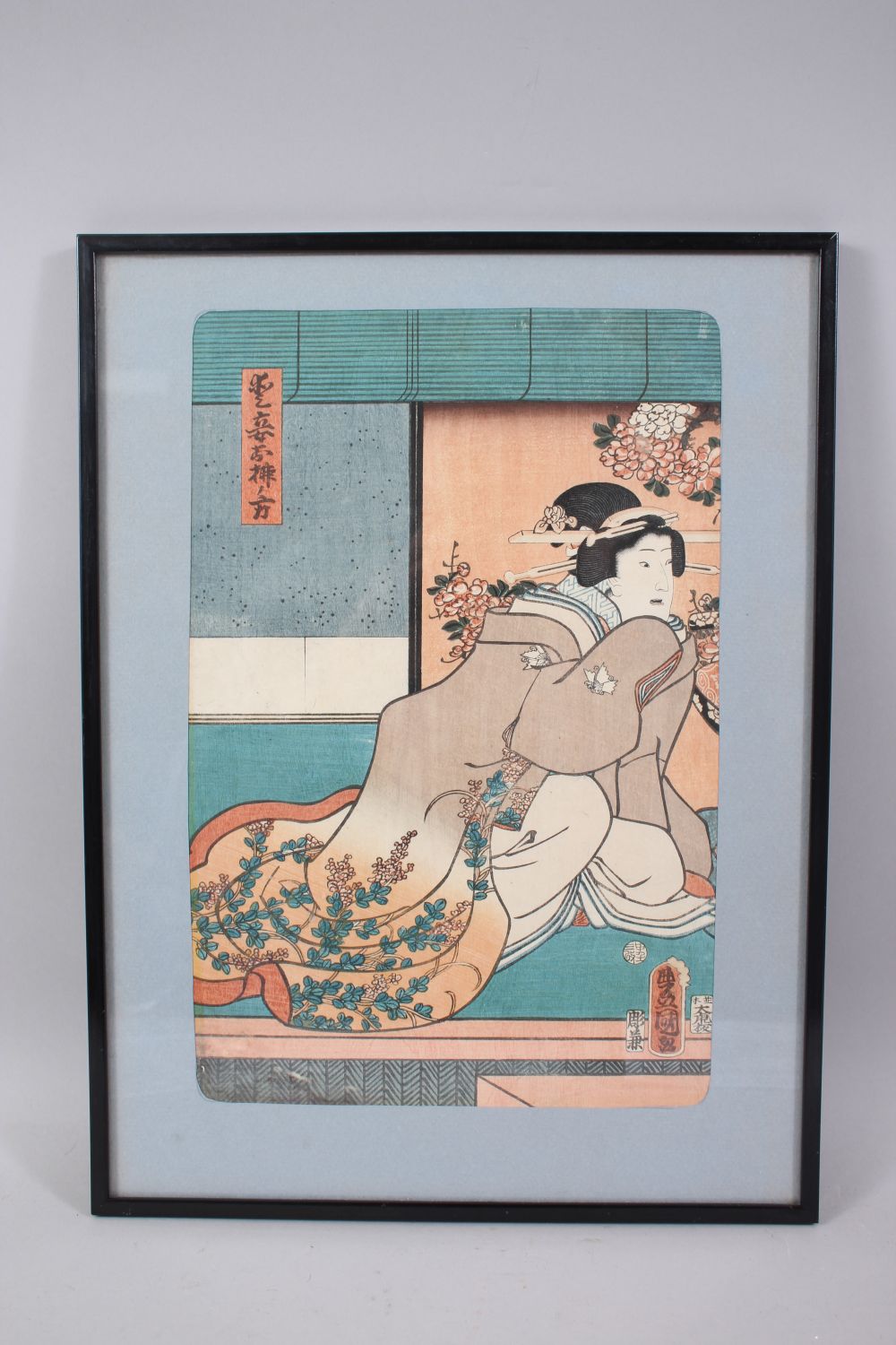 A GOOD JAPANESE EDO / MEIJI PERIOD UKIYO-E / WOOD BLOCK PRINT BY KUNISADA, the print of four - Image 2 of 5