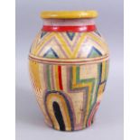 ATTRIBUTED TO THE OMEGA STUDIOS, CIRCA. 1930'S`, GEOMETRIC PAINTED MONOCHROME VASE, similar