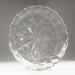 A GOOD IRISH CRYSTAL CIRCULAR CUT BOWL. 9.5ins wide.