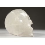 A ROCK CRYSTAL SKULL. 7ins high.