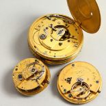 THREE WATCH MOVEMENTS John Cutmore, St Annes Lane No. 2567, Barwise, London No. 11/030 and