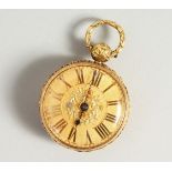 A SUPERB 18CT GOLD HALF HUNTER POCKET WATCH by R. JONES & SON, Liverpool. No. 1368, with verge