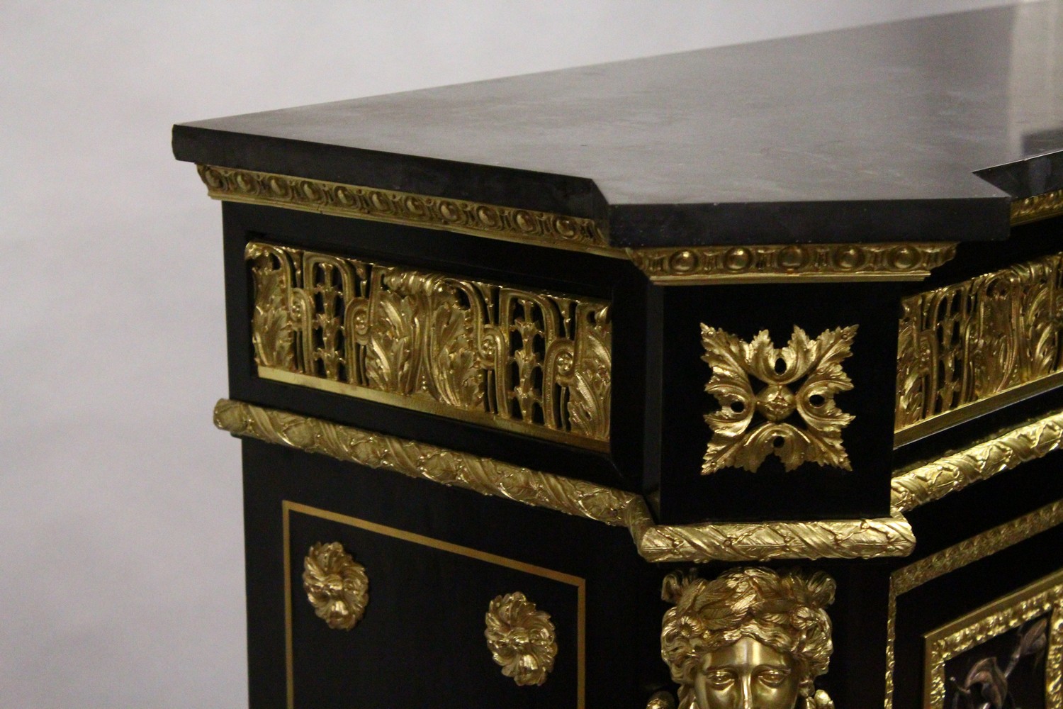 A SUPERB NAPOLEON III PIETRA DURA CABINET by BEFORT JEUNE, with black marble top stamped Befort - Image 8 of 85