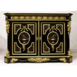 A SUPERB NAPOLEON III PIETRA DURA CABINET by BEFORT JEUNE, with black marble top stamped Befort