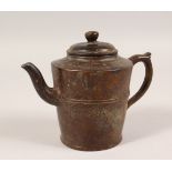 A BRONZE TEAPOT. 5ins high.