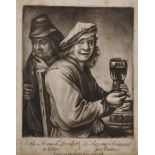 18th Century English School. "The Flemish Drinker" after David Teniers (1610-1690), Engraving,