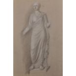 Late 18th Century English School. Study of Classical Sculpture, Pencil and Chalk, Indistinctly