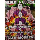 Gilbert and George (20th - 21st Century) British. "Major Exhibition Tate Modern", Poster, Signed