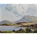 W... J... M... Crackin 920th Century) Irish. A Mountainous River Landscape, Oil on Canvas, Signed