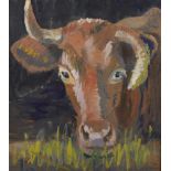 Trude Schmidl-Waehner (1900-1979) Austrian. "Kuh" (Cow), Watercolour, Signed and Dated 1933 in