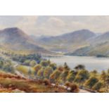John Thwaite (19th - 20th Century) British. "Head of Buttermere", Watercolour, Signed, and Inscribed
