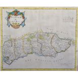 Robert Morden (c1650-1703) British. "Sussex", Map, 15" x 18".