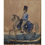 19th Century English School. "An Officer of the Eighteenth Hussars', Watercolour, Indistinctly