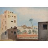 Jaro Hilbert (1897-1995) Slovenian/French. A Street Scene in Cairo, Watercolour, Signed, Inscribed