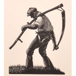 Clare Leighton (1898-1989) British. 'The Ploughman', Print, Unframed, 4" x 3.5".