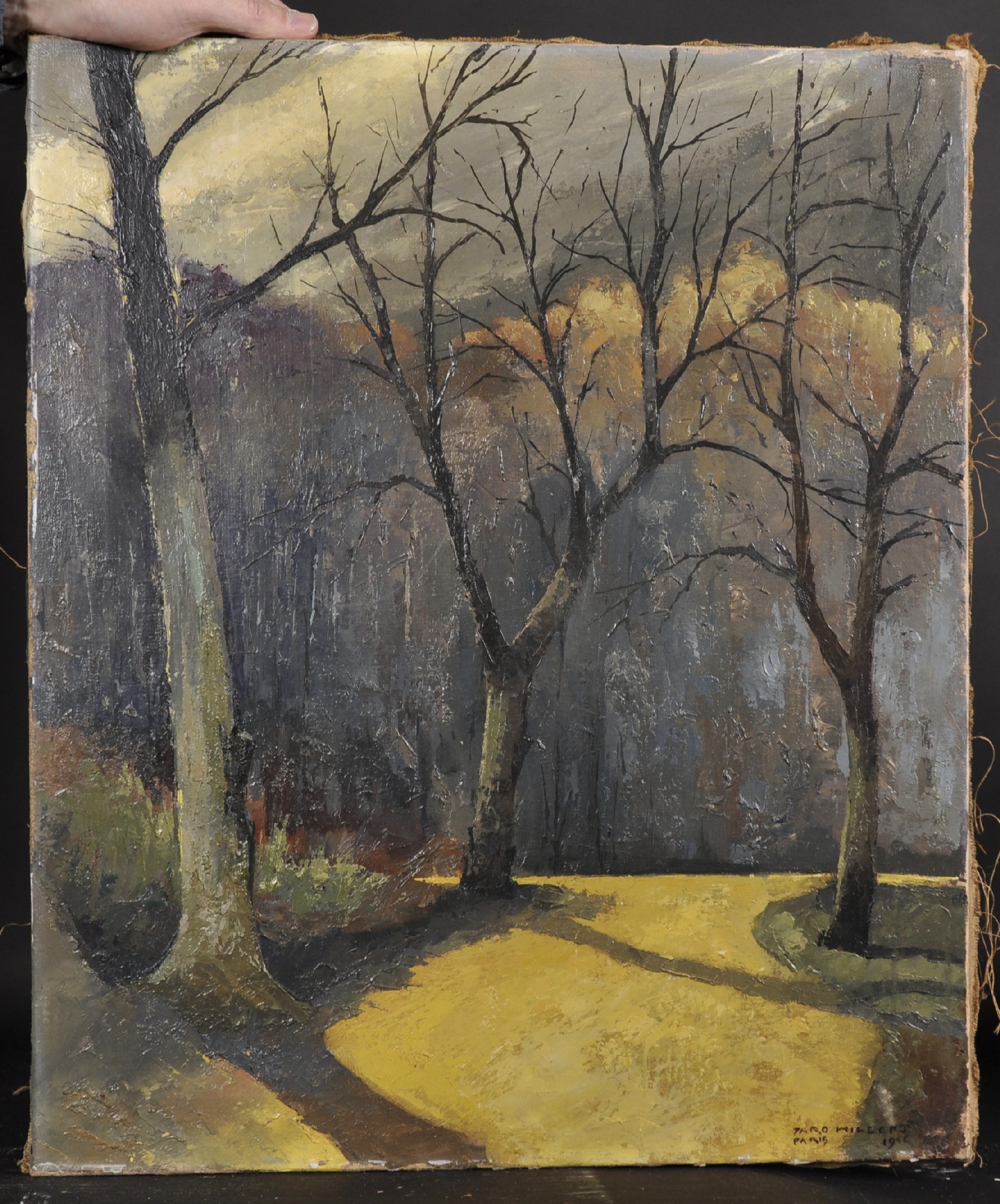 Jaro Hilbert (1897-1995) Slovenian/French. 'Soleil l'hiver', a Path Through the Woods, Oil on - Image 2 of 5