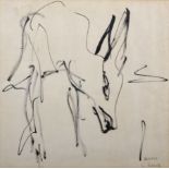 Arnold Daghani (1909-1985) Romanian. Study of a Fawn, Ink, Signed and Inscribed 'To Rosette', 17"