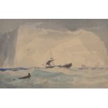 Mokuchu Urushibara (1888-1953) Japanese. A Shipping Scene, after JS Cotman, Woodcut in Colours,