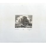 B... Hanscomb (20th Century) British. "Woodland", Etching, Signed, Inscribed, Numbered 48/100, and