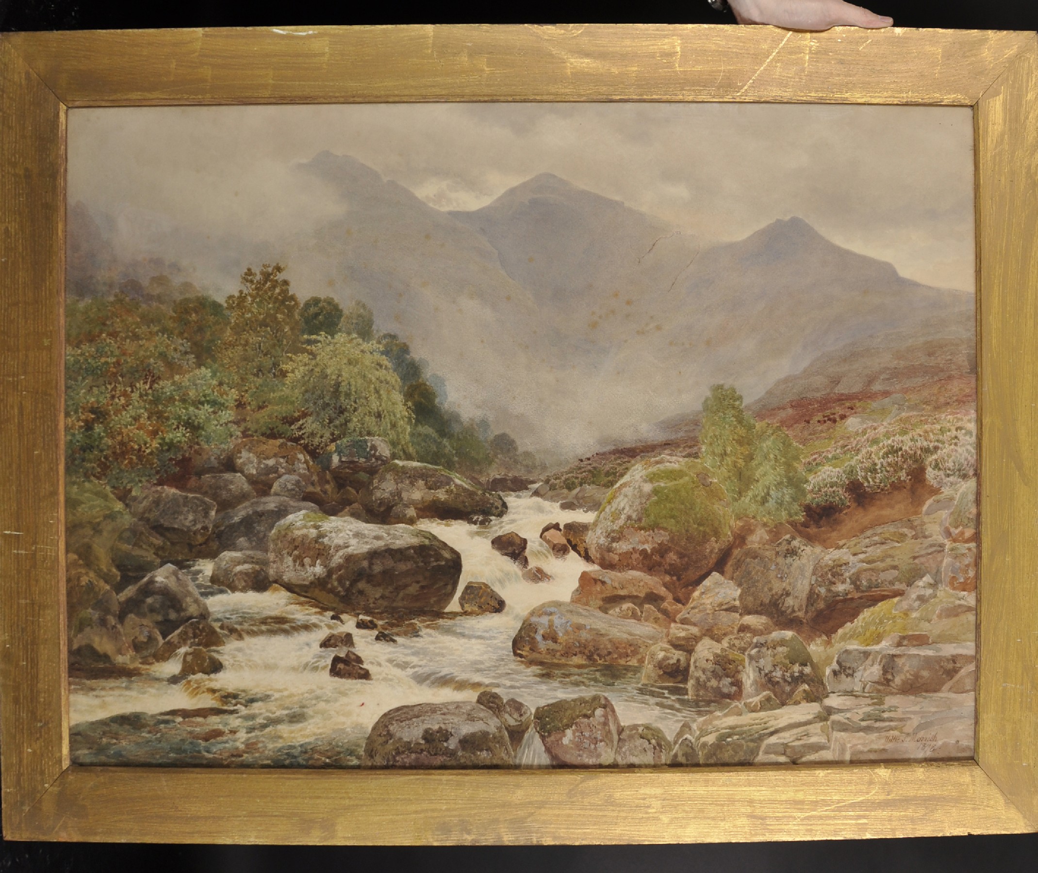 William Snell Morrish (1844-1917) British. A Rocky River Landscape, Watercolour, Signed and Dated - Image 2 of 4