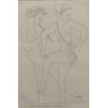 Lettice Sandford (1902-1993) British. "Dance From Greek Anthology", Etching, Signed and Inscribed in