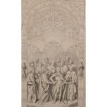 After Conrad Christian A... Boehndel (1779-1847) Danish. Design for an Altarpiece, Engraving,