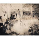 John Rankine Barclay (1884-1962) British. "Paris Dance Hall", Drypoint Etching, Signed and Inscribed