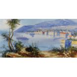 Maria Gianni (1873-1956) Italian. A Coastal Scene, Watercolour, Signed, 6.25" x 12.25".