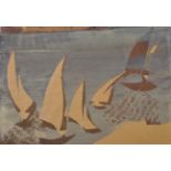 Early 20th Century European School. Sailing Boats, Woodblock, Unframed, 12" x 16.75", and another by