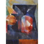 Daniel Ravel (1915-2002) Belgian/American. Abstract Still Life, Oil on Canvas, Signed, Unframed, 13"