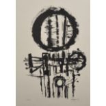Henry Cliffe (1919-1983) British. 'Black Circles', Lithograph, Signed, Inscribed 'Proof' and