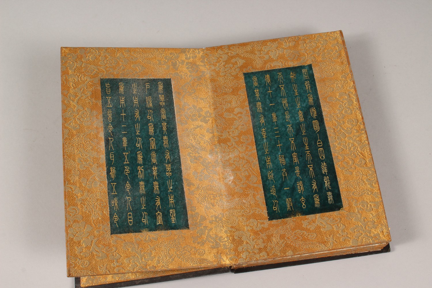 A CHINESE HARDSTONE BOOK. 9ins x 6ins. - Image 5 of 11