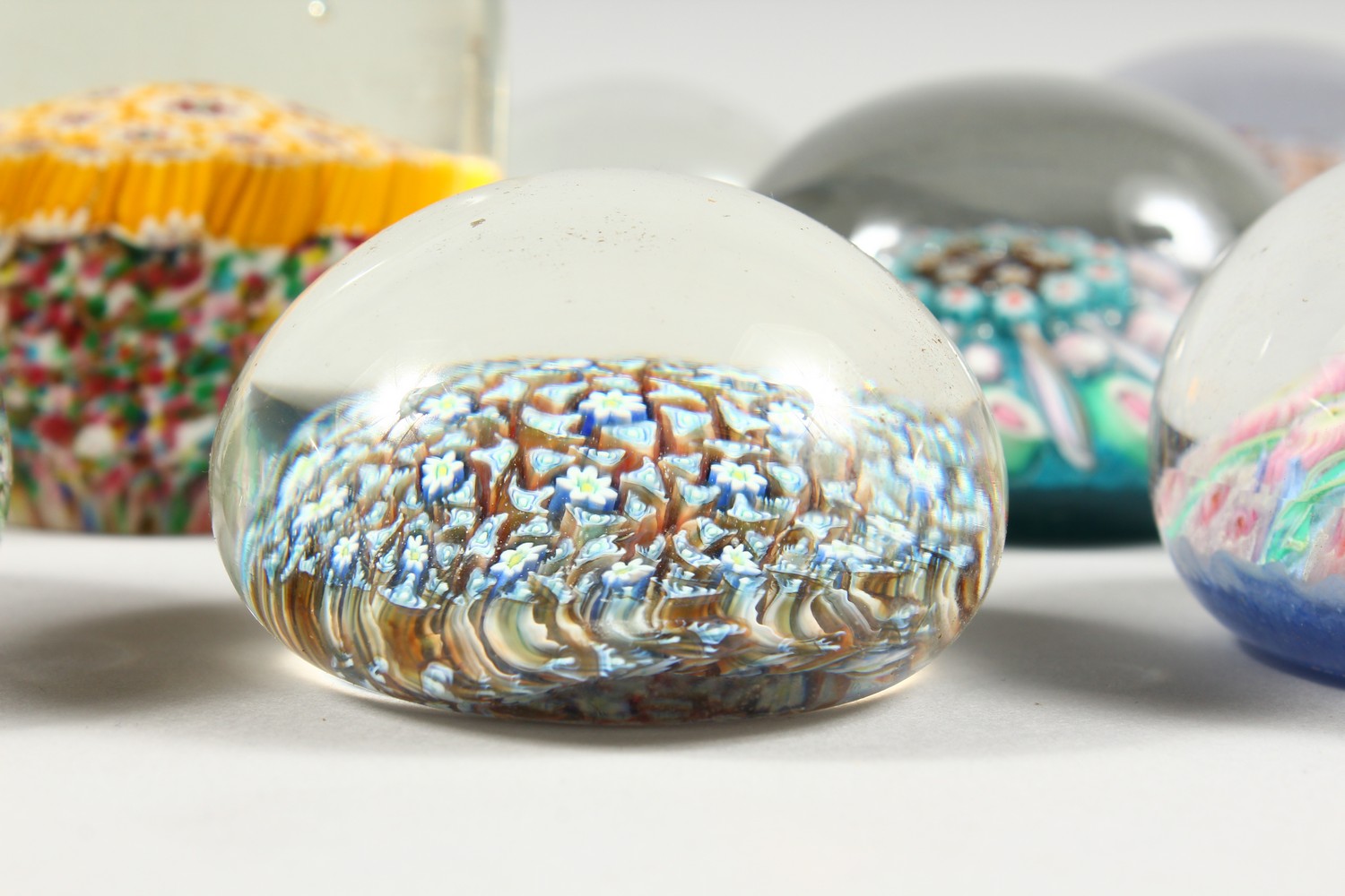 A COLLECTION OF THIRTEEN MILLEFIORI PAPERWEIGHTS. 3ins diameter and smaller. - Image 16 of 25