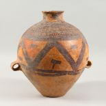 A CHINESE TERRACOTTA BURIAL URN / TOMB POT.