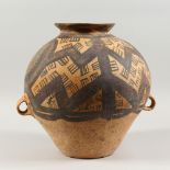 A CHINESE TERRACOTTA BURIAL URN / TOMB POT.