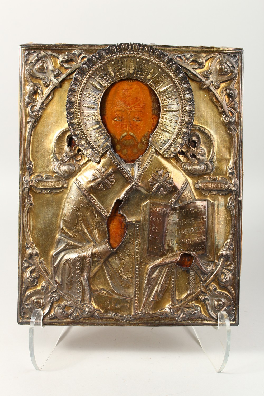 SAINT NICHOLAS, with silver cover. Maker: A.M. 12.5ins x 10ins. Dated 1855. - Image 2 of 17