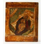 AN 18TH CENTURY RUSSIAN ICON, on panel. 8ins x 7ins.