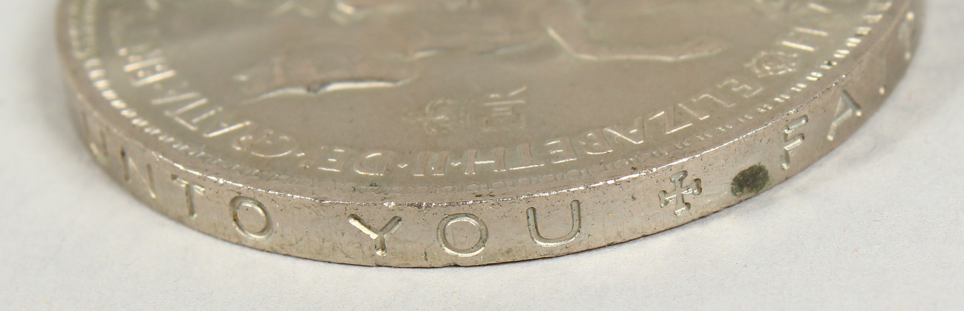 TWO WWII DEFENCE MEDALS, and two five shilling coins (4). - Image 10 of 11