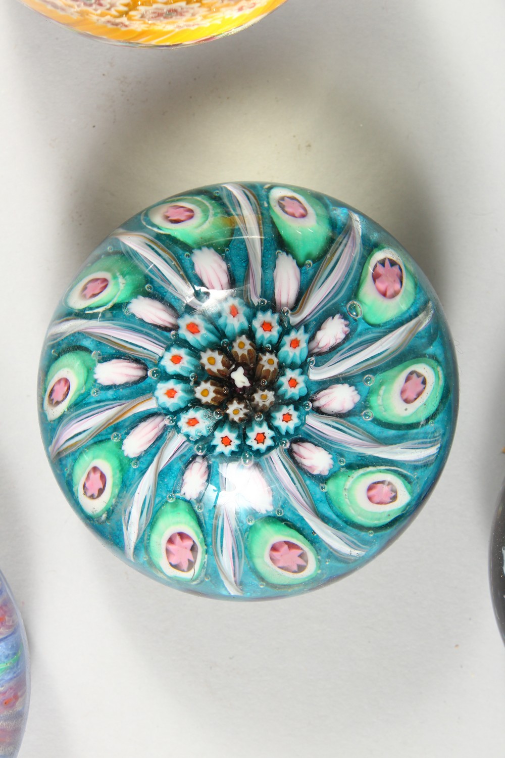 A COLLECTION OF THIRTEEN MILLEFIORI PAPERWEIGHTS. 3ins diameter and smaller. - Image 6 of 25